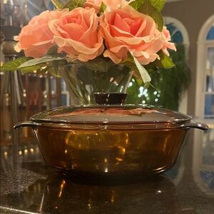 Round Casserole - 1 quart - Harvest Amber by Anchor Hocking